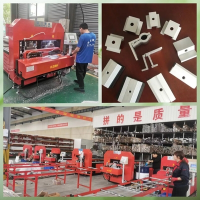 7.5kW Cur Tain Wall Accessor অ্যালুমিনিয়াম অ্যালোয় প্রোফাইল Punching এবং Saw Cutting Machine