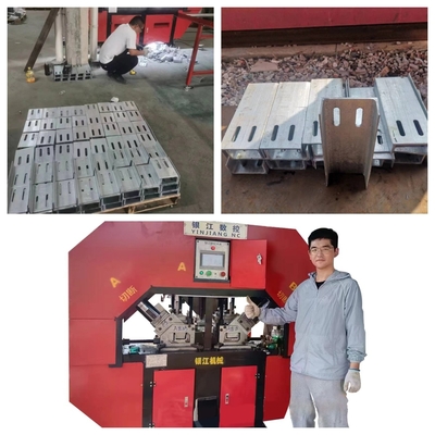 100T-200T কাঁচি শক্তি সি চ্যানেল ইউ বার Punching এবং কাঁচি মেশিন